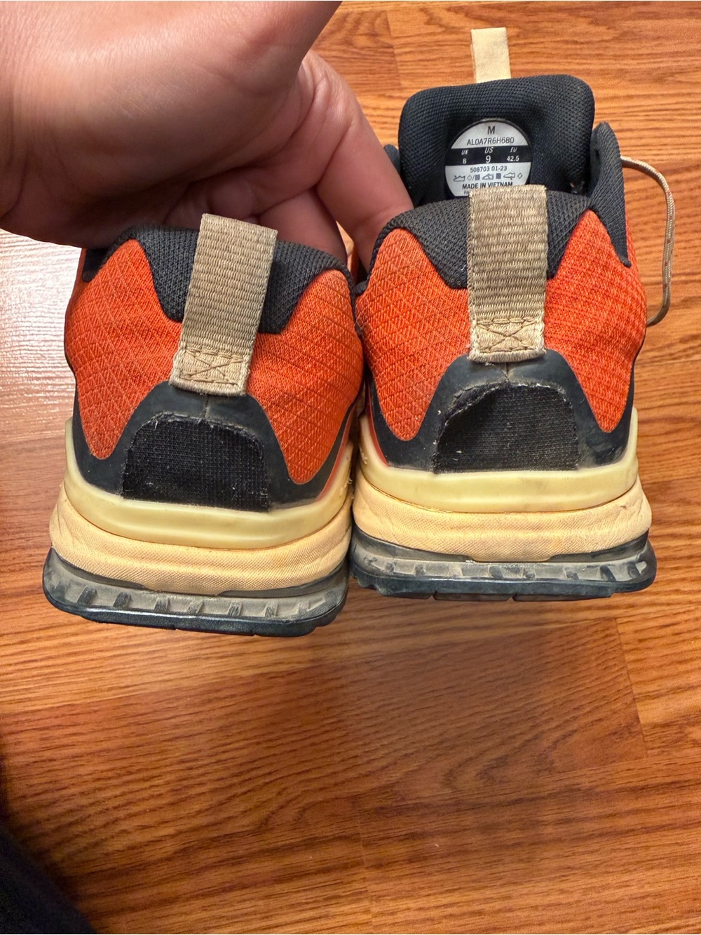 Altra Men's Bright Orange Athletic Running Shoes with Black Accents - Picture 5 of 6